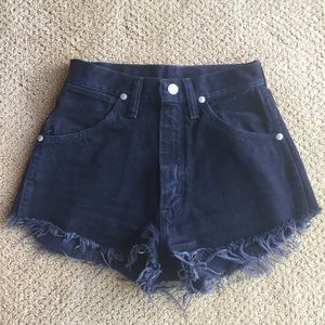 Wrangler Black Denim Shorts
